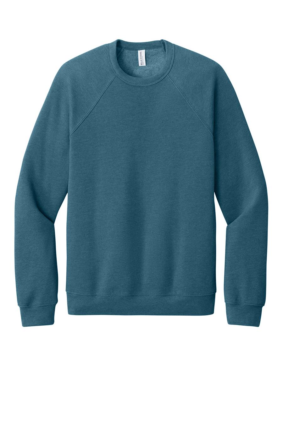 BELLA+CANVAS® Unisex Sponge Fleece Raglan Sweatshirt — Heather Deep Teal