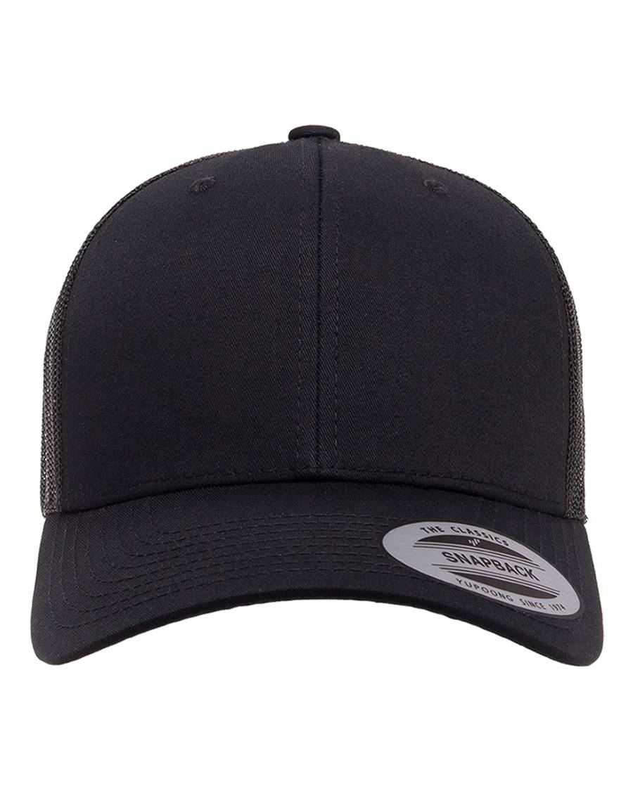 Retro Trucker Cap - 6606 — Black